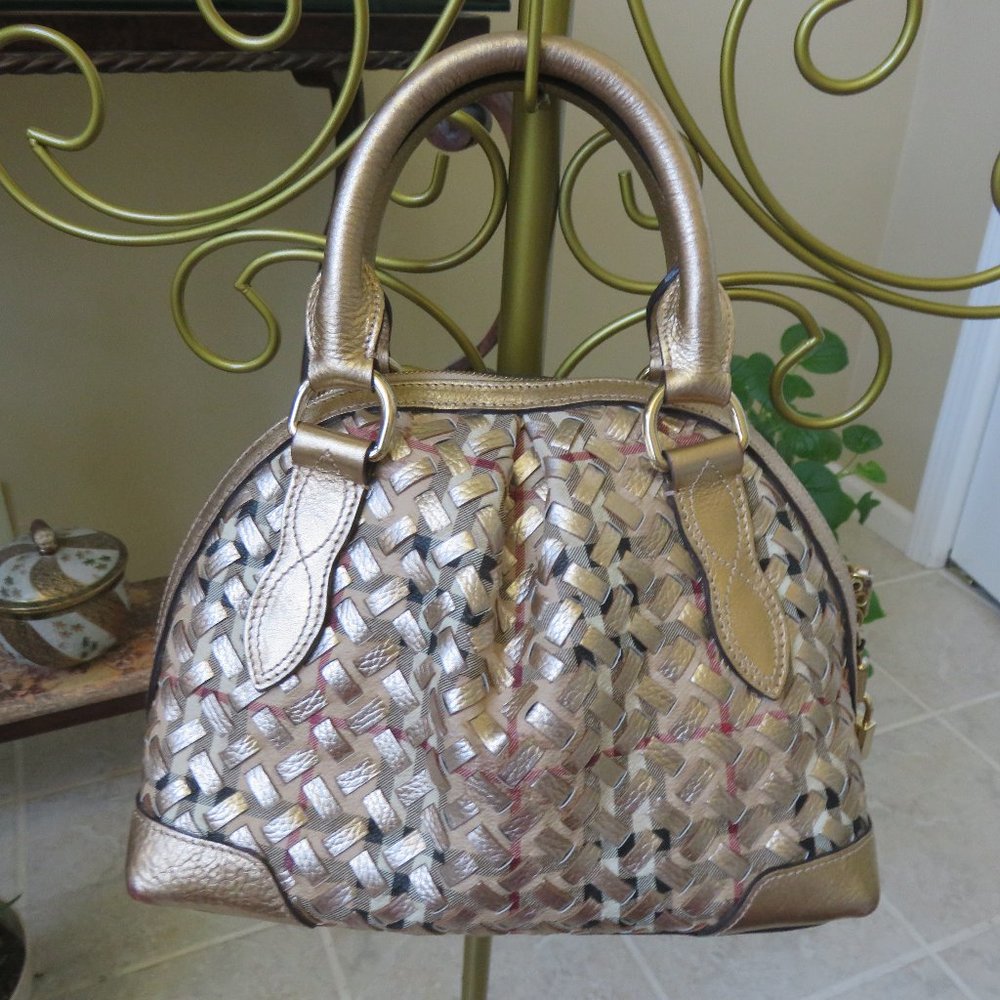 Haymarket Thornley PVC Gold leather satchel ( price reduced )